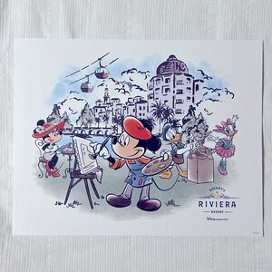 ⭐️3/$15 Framable Disney Art Artist Mickey 8x10 Mickey Minnie Mouse Donald Daisy